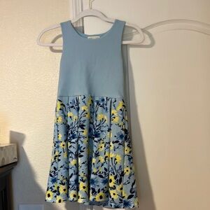 copper key girls blue dress with flowers